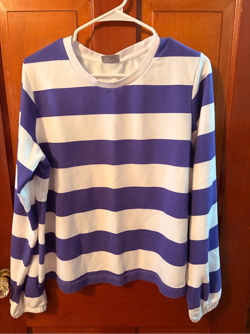 Women’s Columbia Long-Sleeve Rugby Striped Shirt - Purple & White